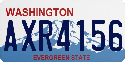 WA license plate AXR4156