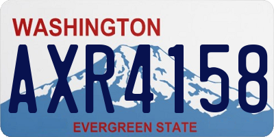 WA license plate AXR4158