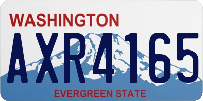 WA license plate AXR4165