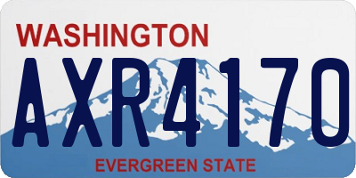 WA license plate AXR4170