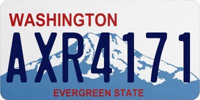WA license plate AXR4171