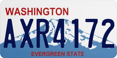WA license plate AXR4172