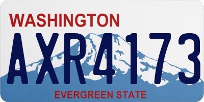 WA license plate AXR4173