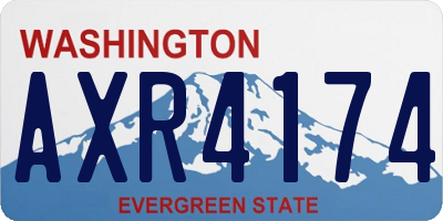 WA license plate AXR4174
