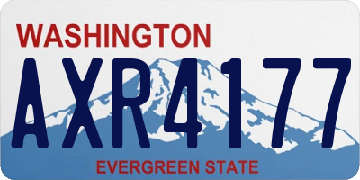 WA license plate AXR4177