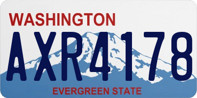 WA license plate AXR4178