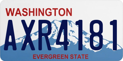 WA license plate AXR4181