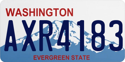 WA license plate AXR4183
