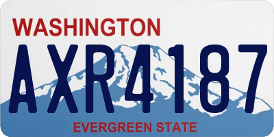 WA license plate AXR4187