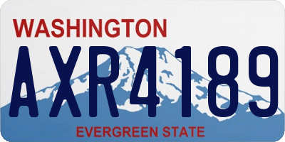 WA license plate AXR4189