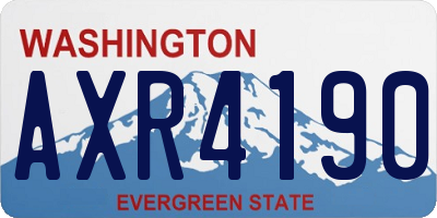 WA license plate AXR4190