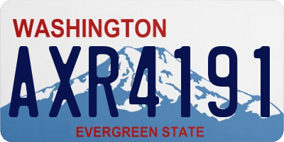 WA license plate AXR4191