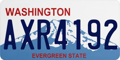 WA license plate AXR4192