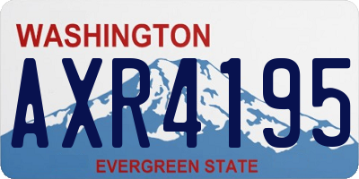 WA license plate AXR4195