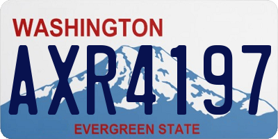 WA license plate AXR4197