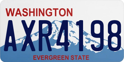 WA license plate AXR4198