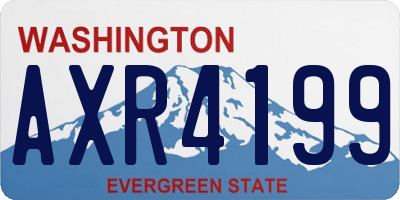WA license plate AXR4199