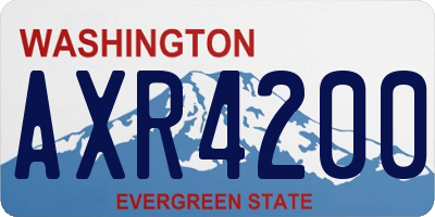 WA license plate AXR4200