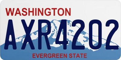 WA license plate AXR4202