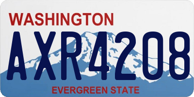 WA license plate AXR4208