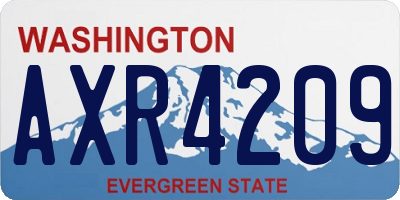 WA license plate AXR4209