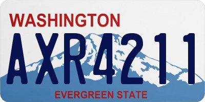 WA license plate AXR4211