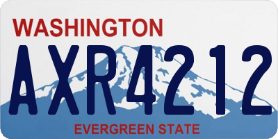 WA license plate AXR4212