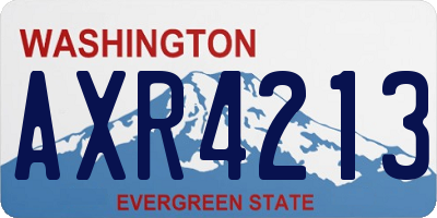 WA license plate AXR4213
