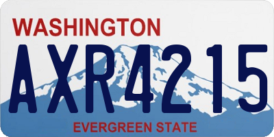 WA license plate AXR4215