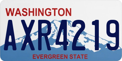 WA license plate AXR4219