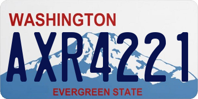 WA license plate AXR4221
