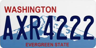 WA license plate AXR4222