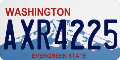 WA license plate AXR4225
