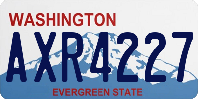 WA license plate AXR4227