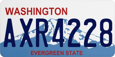 WA license plate AXR4228