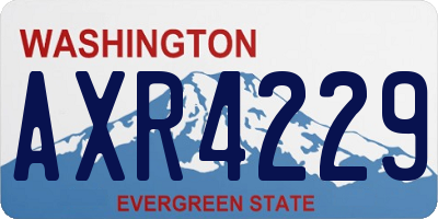 WA license plate AXR4229