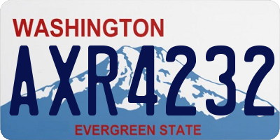 WA license plate AXR4232
