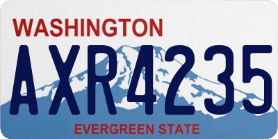 WA license plate AXR4235