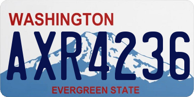 WA license plate AXR4236