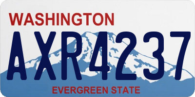 WA license plate AXR4237