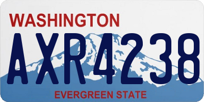 WA license plate AXR4238