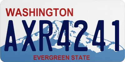 WA license plate AXR4241