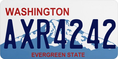 WA license plate AXR4242