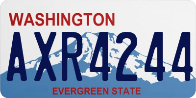 WA license plate AXR4244