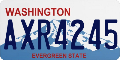 WA license plate AXR4245
