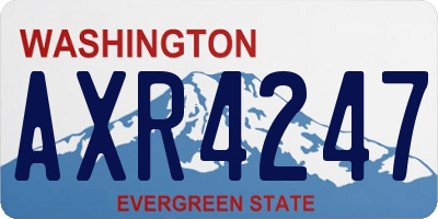 WA license plate AXR4247