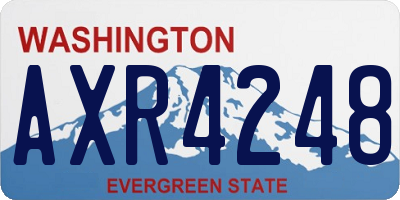 WA license plate AXR4248