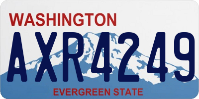 WA license plate AXR4249