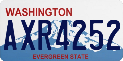 WA license plate AXR4252