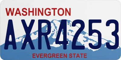 WA license plate AXR4253